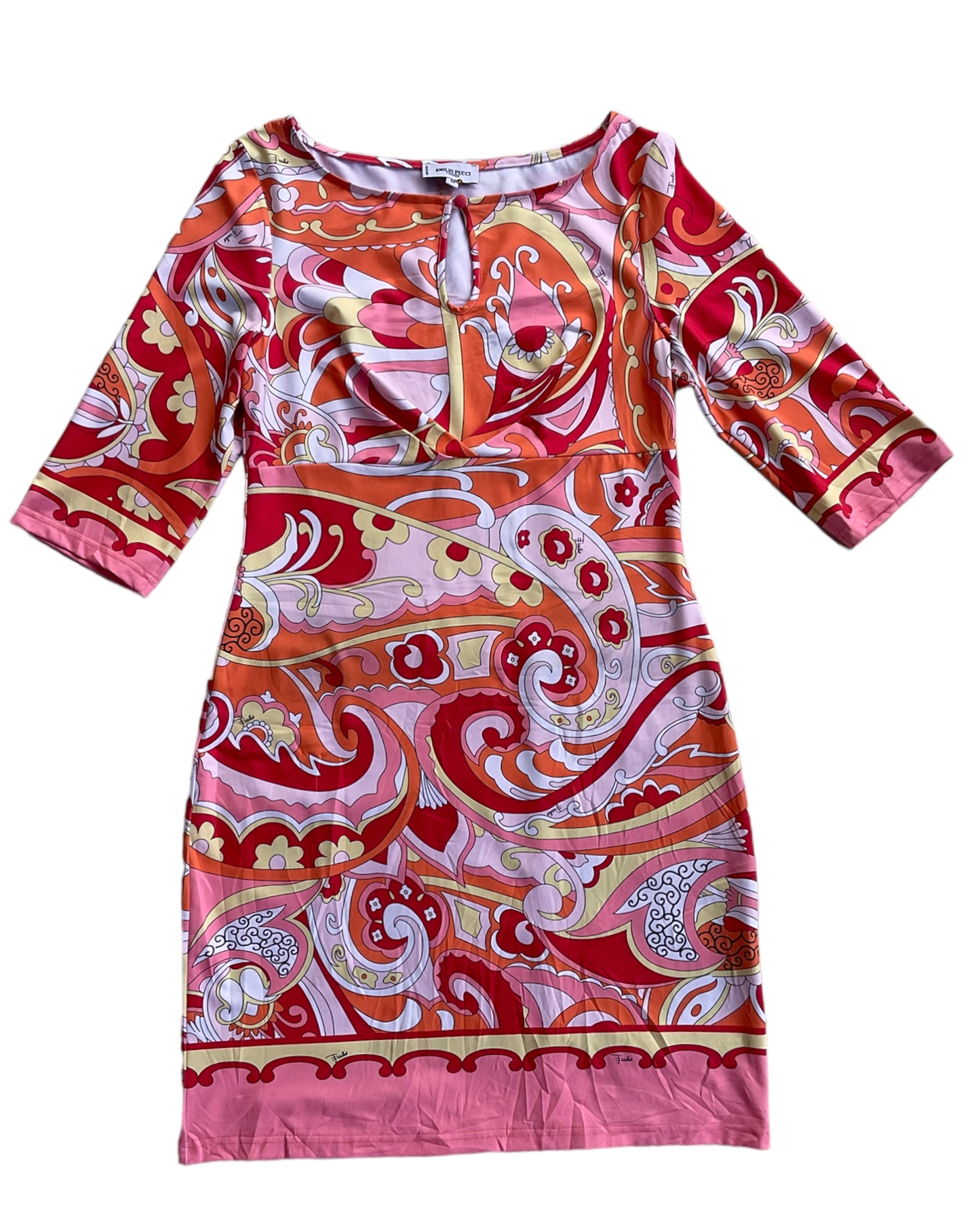 1980S EMILIO PUCCI ORANGE DRESS