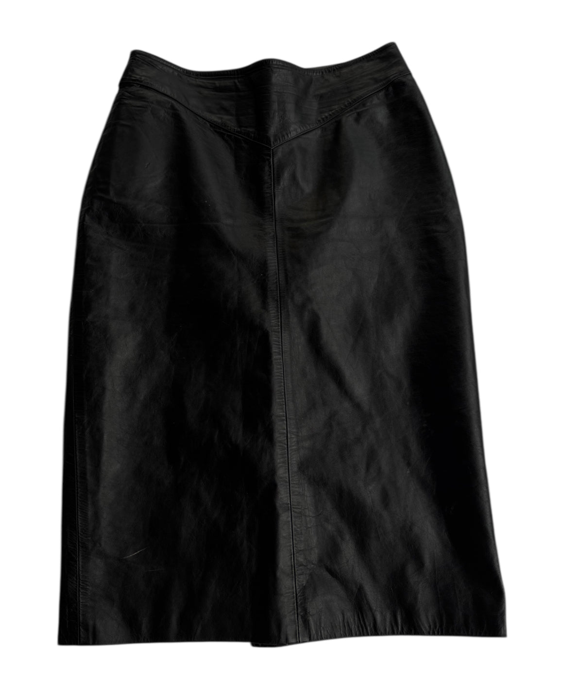 2000’S BLACK LEATHER SKIRT