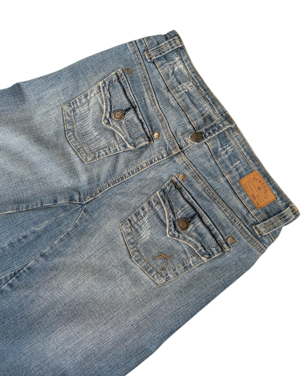 2000S HYDRAULIC DENIM MAXI SKIRT
