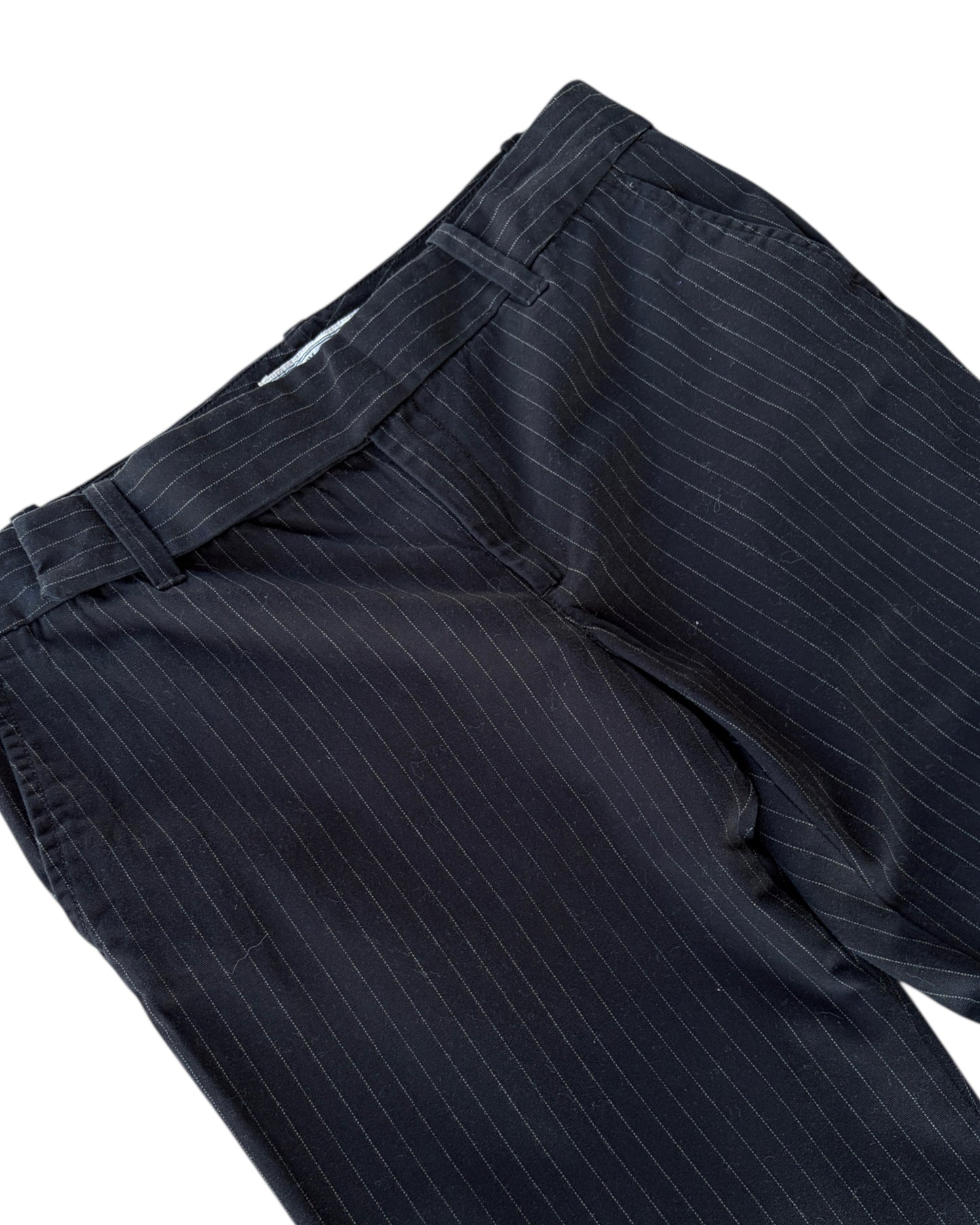 2000S OLD NAVY BLACK PINSTRIPE LOW WAIST PANTS