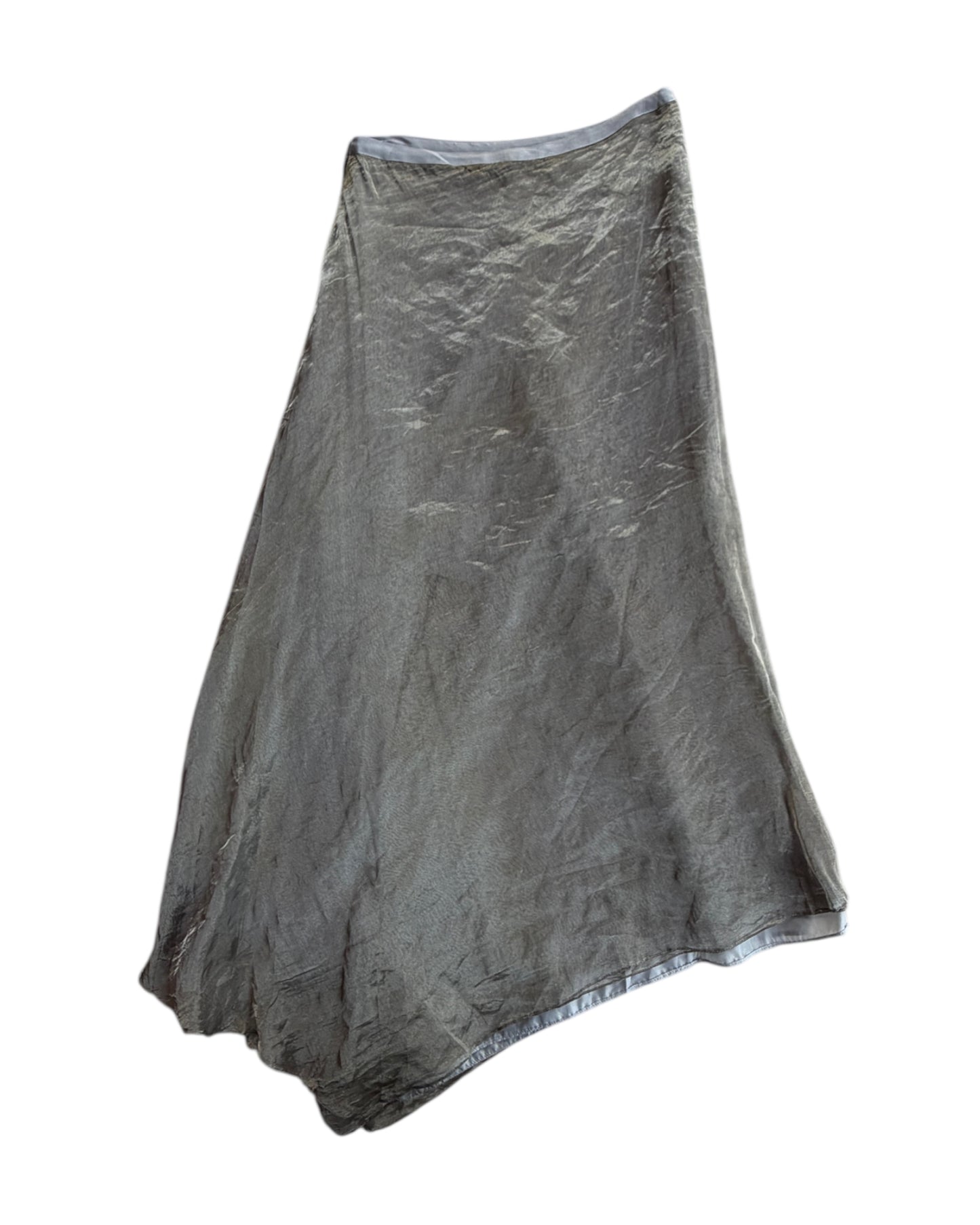 2000S METALLIC TAUPE MAXI SKIRT