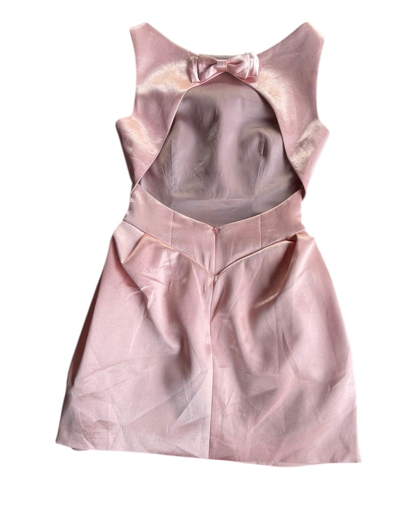 2000S CHAMPAGNE SATIN COCKTAIL DRESS