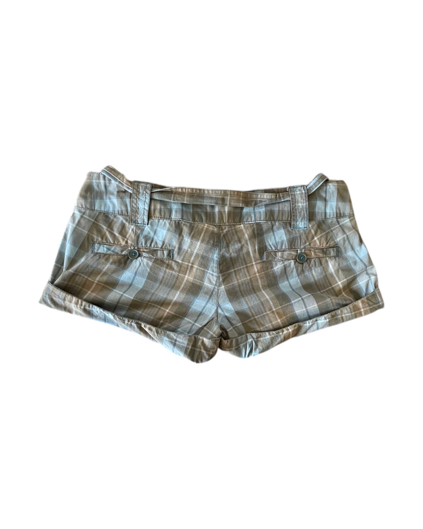 2000S DELIAS PLAID SHORTS
