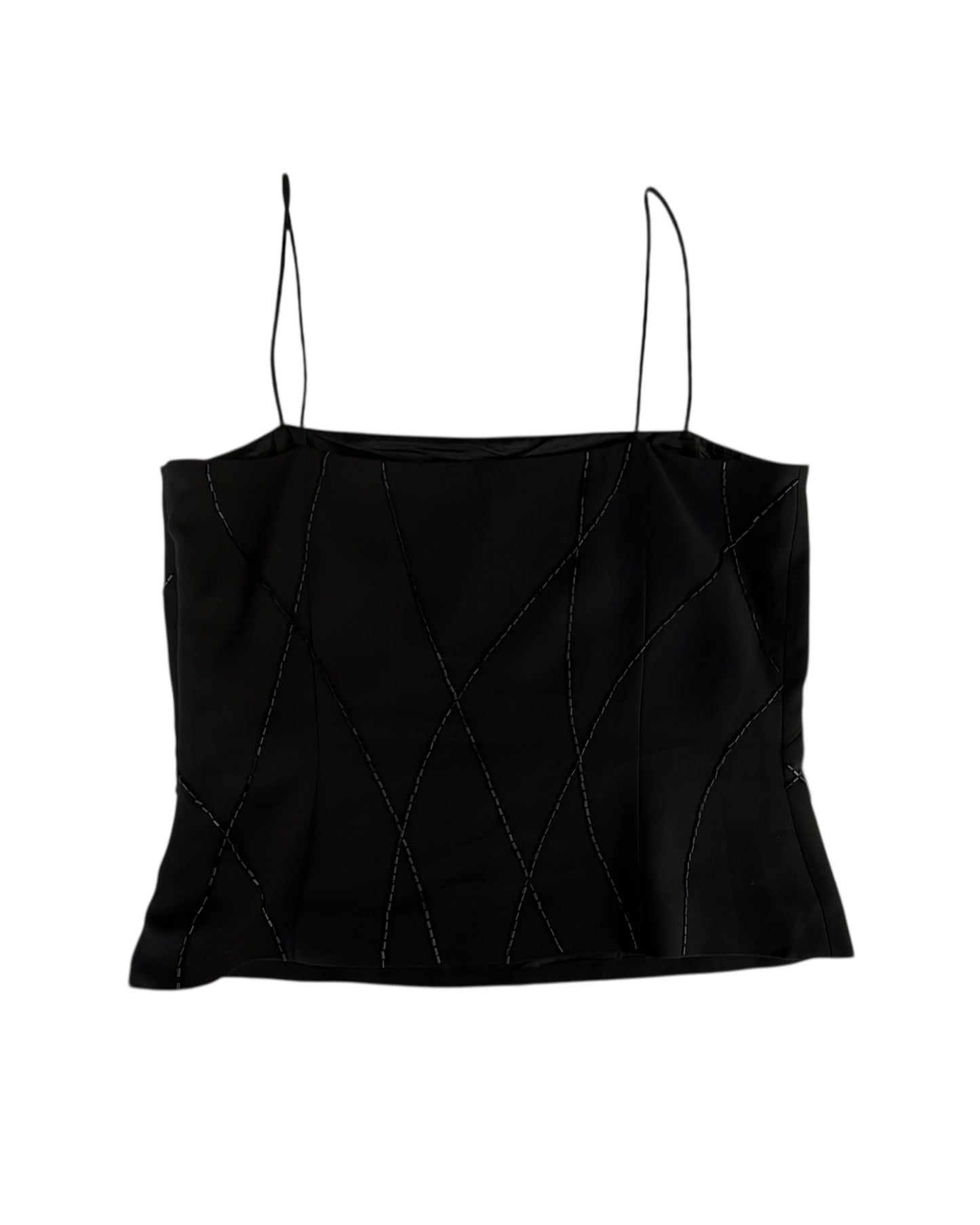 2000S LOFT BLACK STRUCTURED CAMISOLE