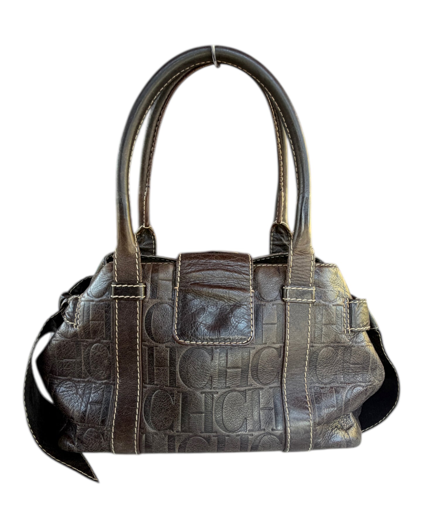 2000S CAROLINA HERRERA BROWN EMBOSSED