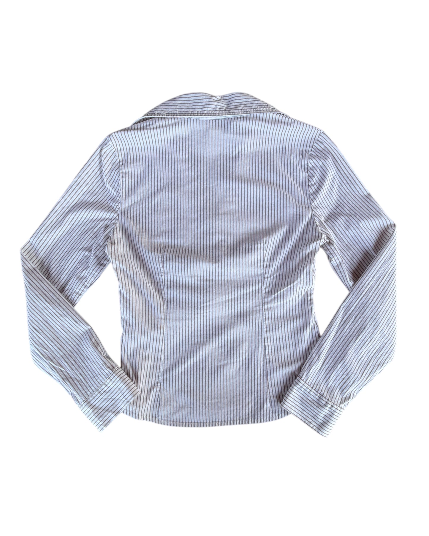 2000S NO APT NECESSARY STRIPED WRAP SHIRT