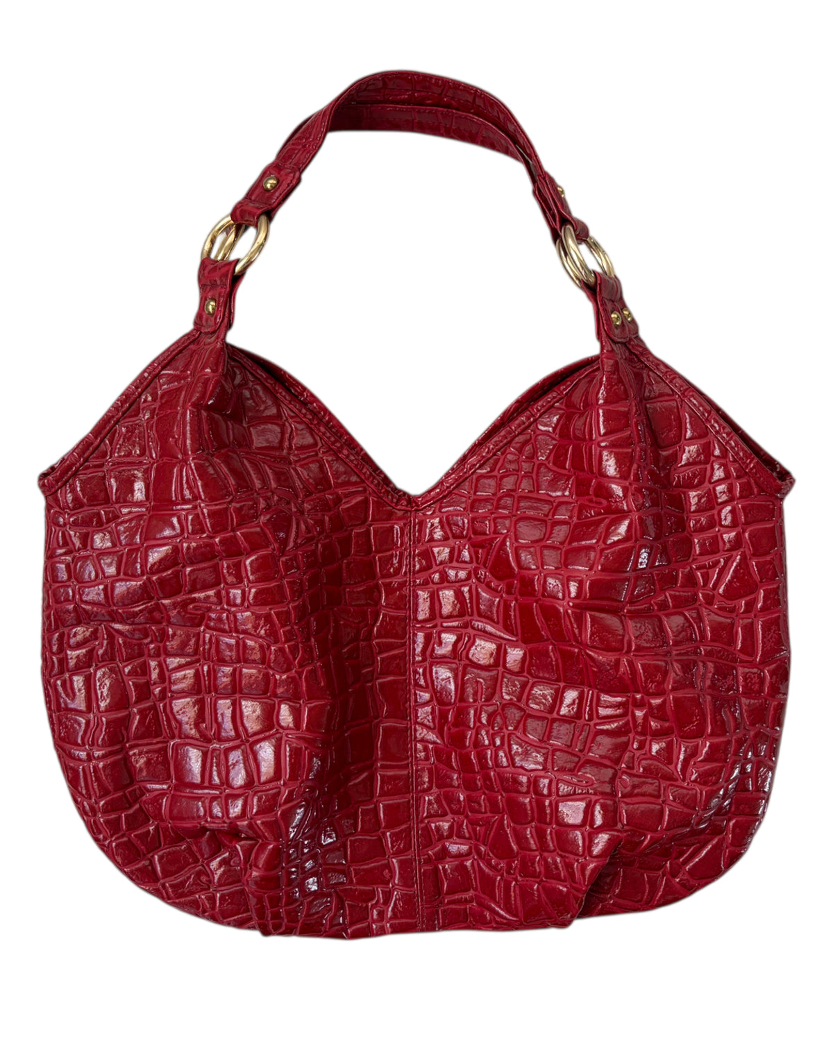2000S RED CROCODILE TOTE