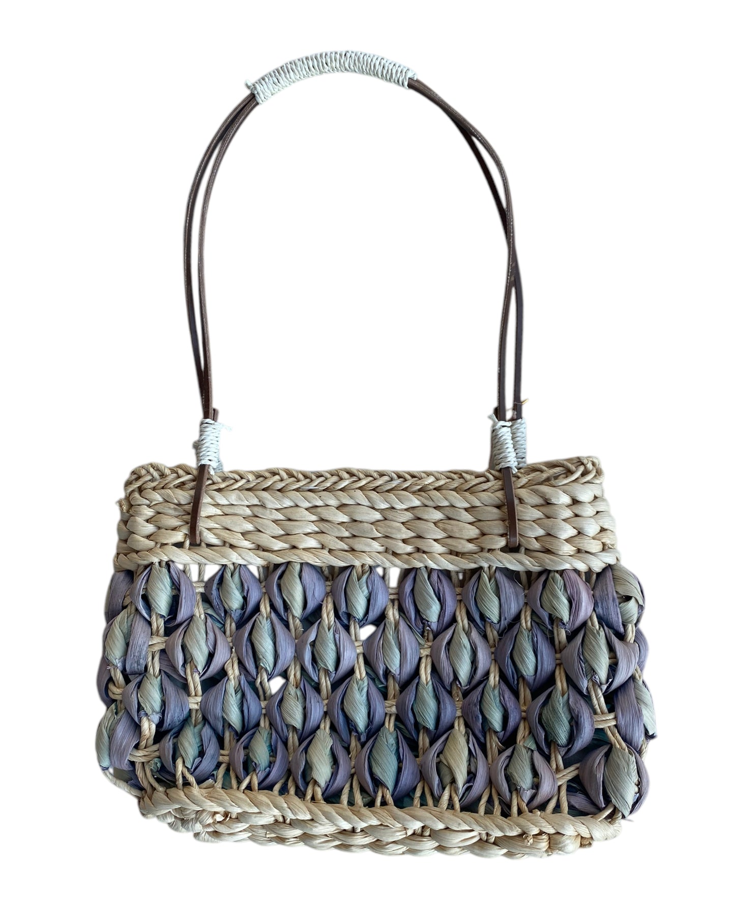 1990'S VALERIA STRAW BASKET BAG