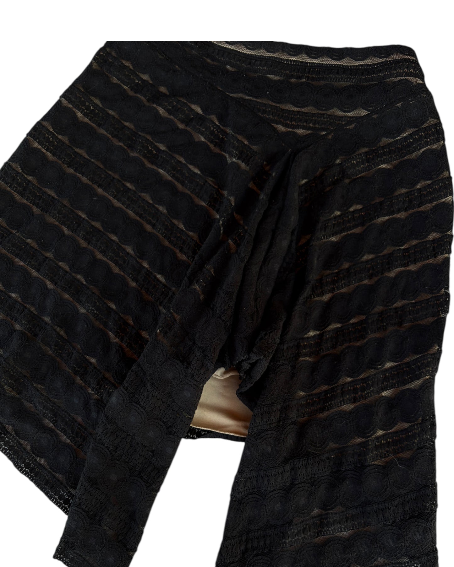 2000S MAX STUDIO BLACK LACE SKIRT
