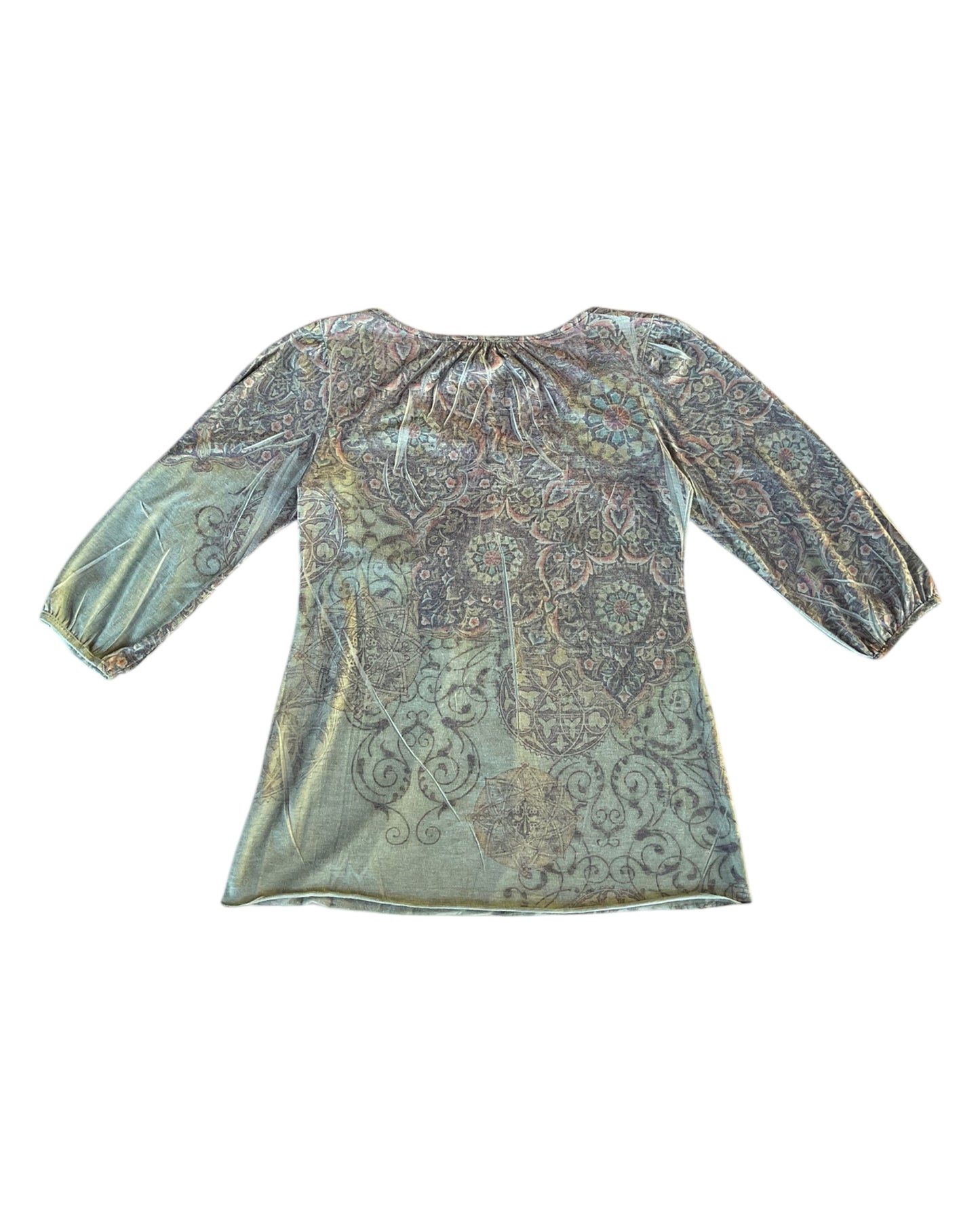 2000S BOHO PRINT BLOUSE