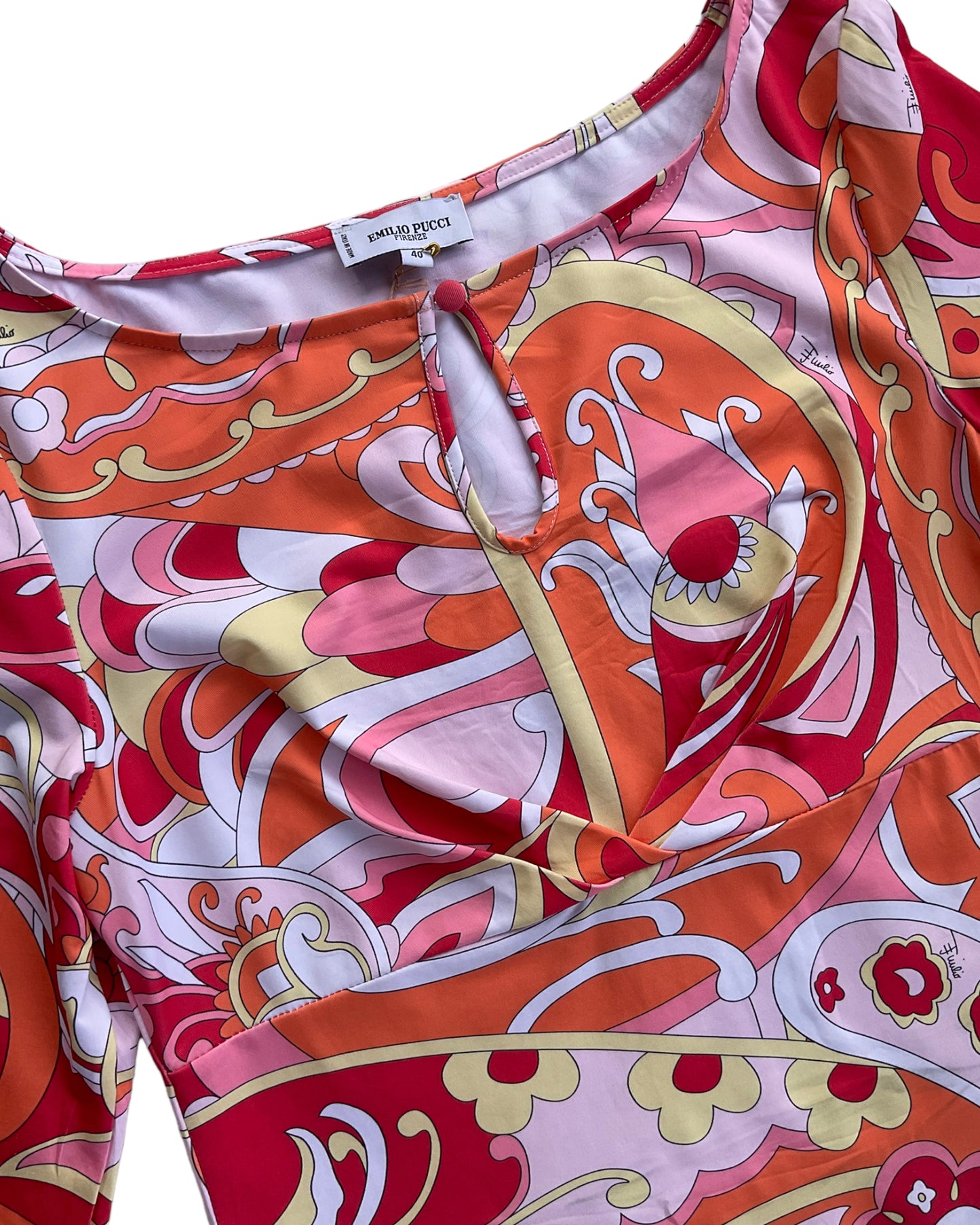 1980S EMILIO PUCCI ORANGE DRESS