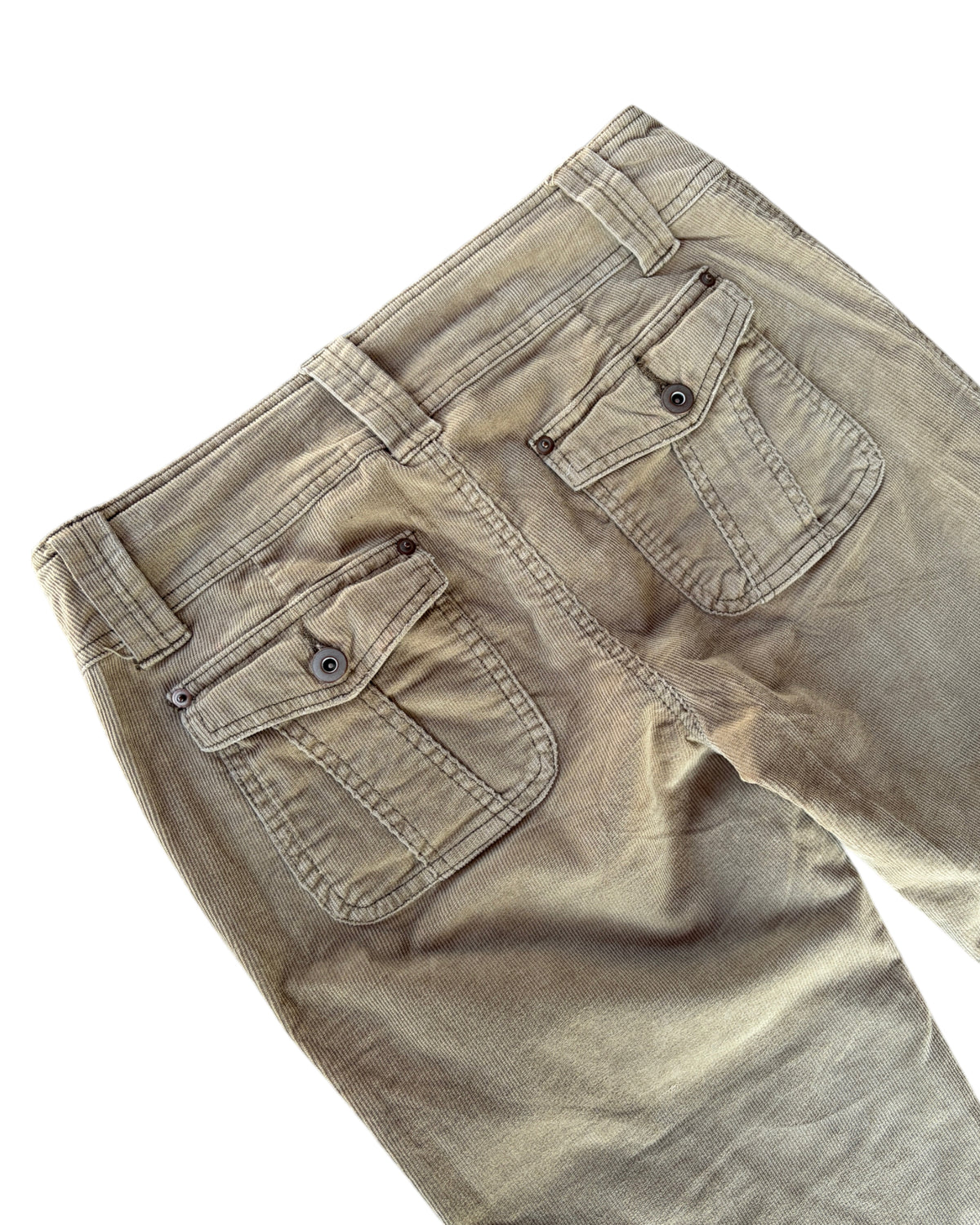 2000S SO STRETCH BEIGE CORDUROY PANTS