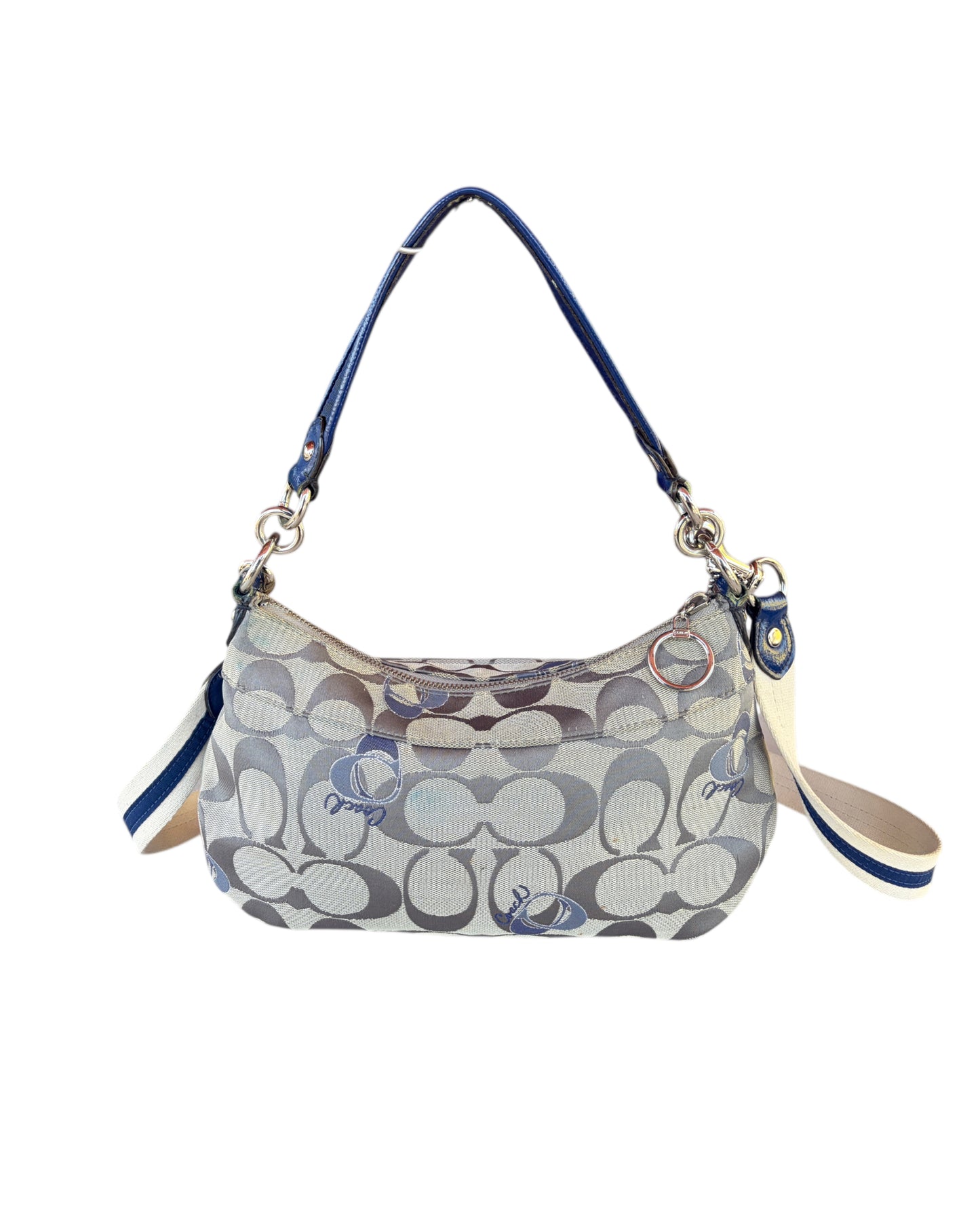 2000S COACH SIGNATURE CANVAS SHOULDER BAG