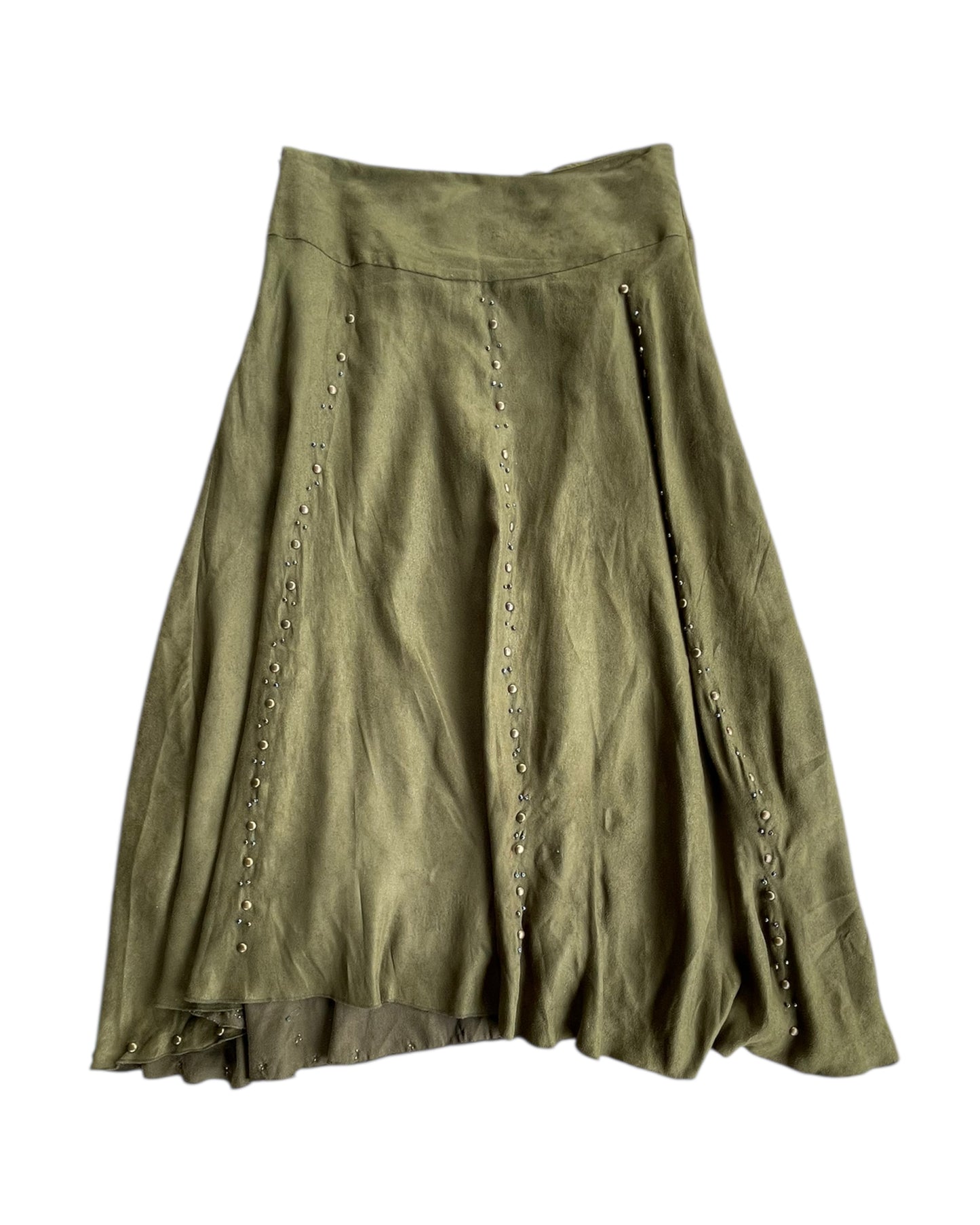 2000S BANANA U.S.A GREEN SKIRT