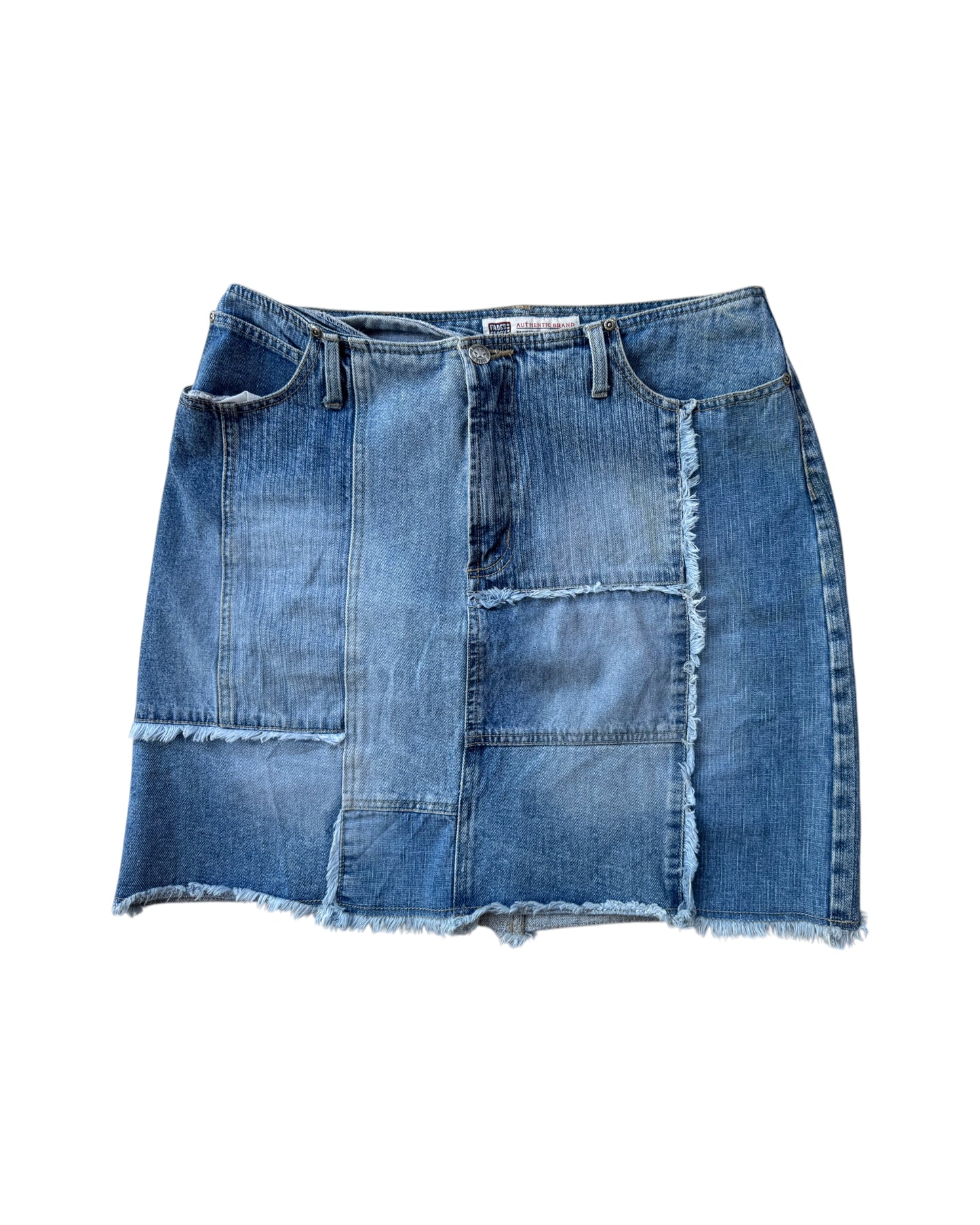 2000´S FADED GLORY DENIM PATCHWORK SKIRT