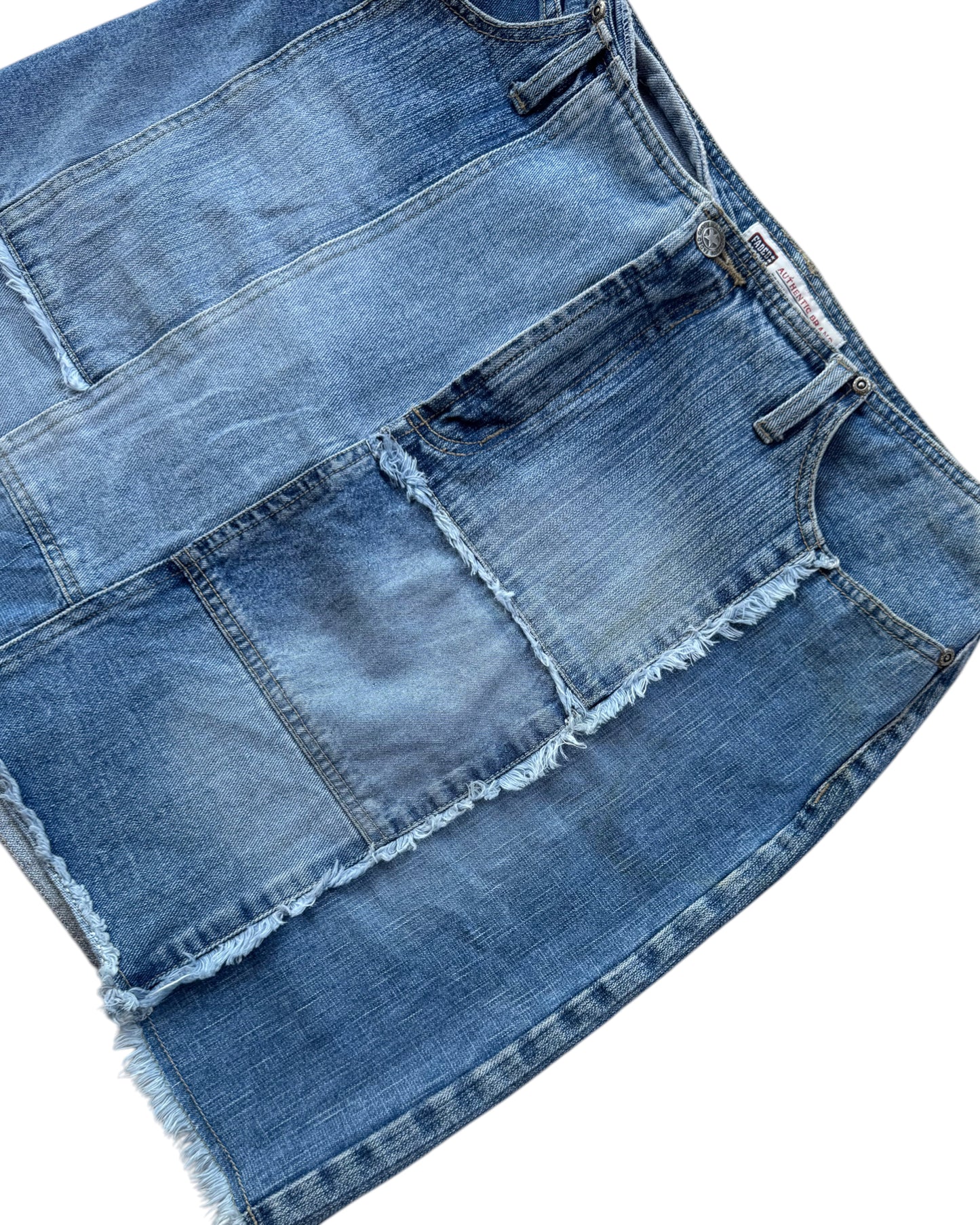 2000´S FADED GLORY DENIM PATCHWORK SKIRT