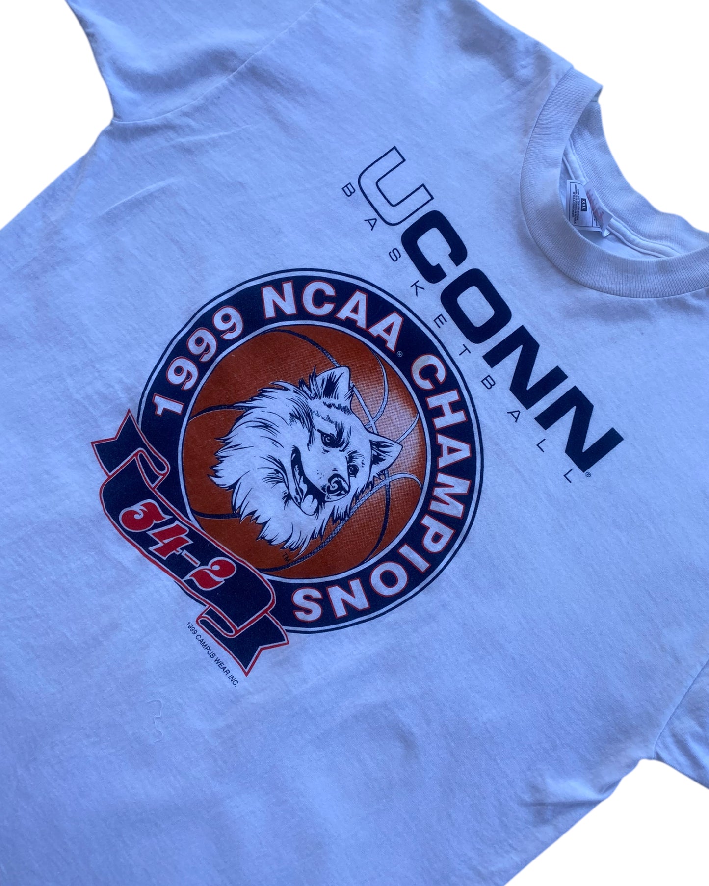 1990´S UCONN FRUIT OF THE LOOM T- SHIRT