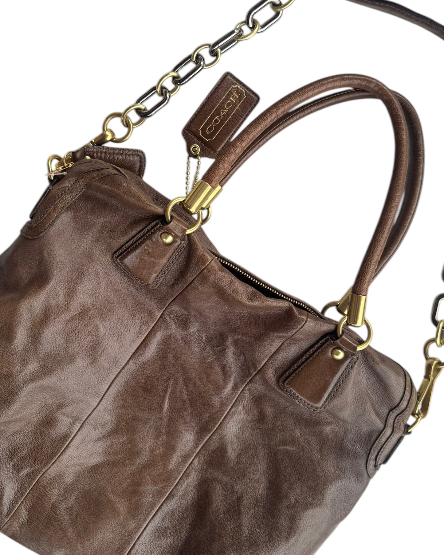 2000'S BROWN COACH BIG HANDBAG