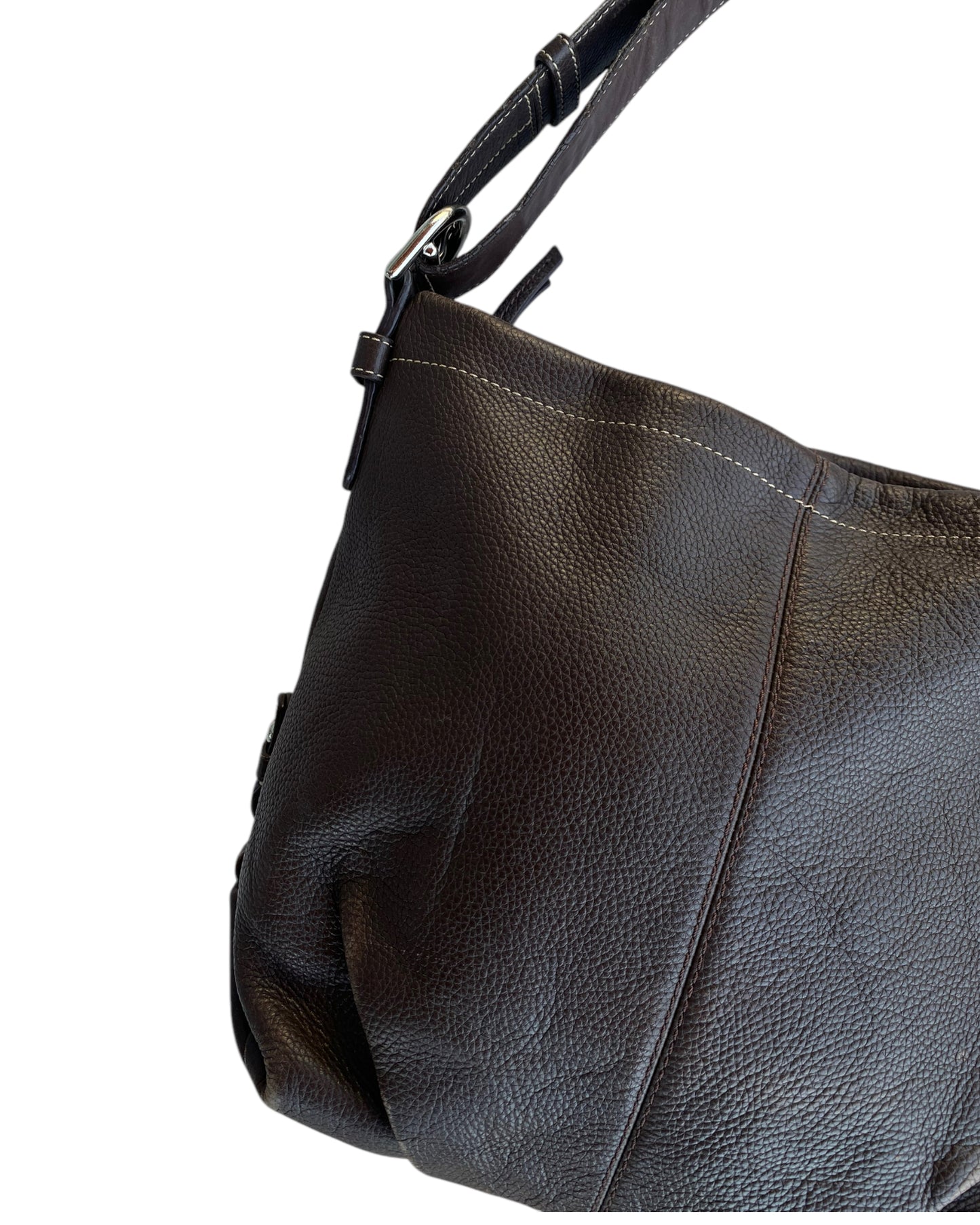 2000'S COACH PEBBLE LEATHER CROSS BODY BAG