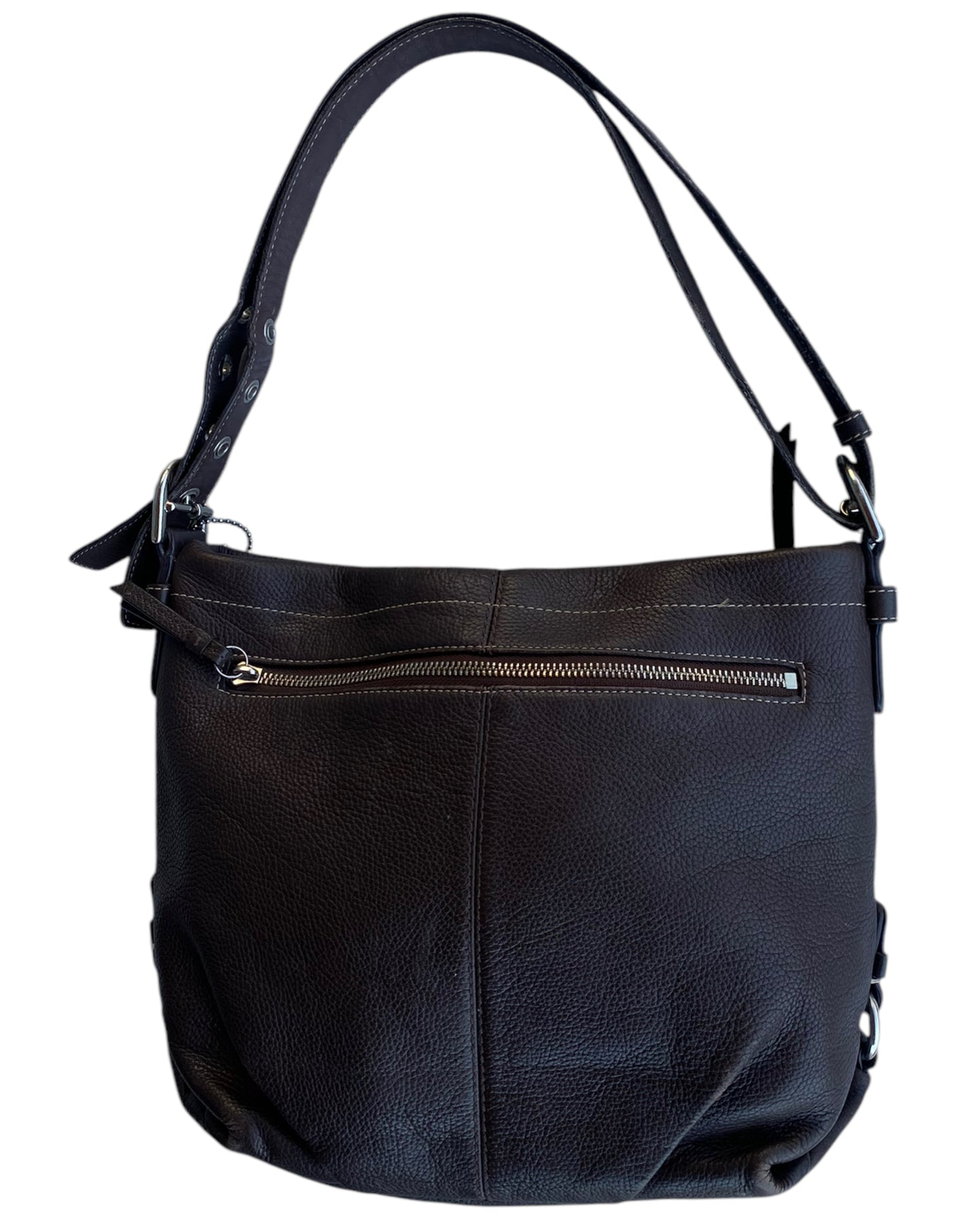 2000'S COACH PEBBLE LEATHER CROSS BODY BAG