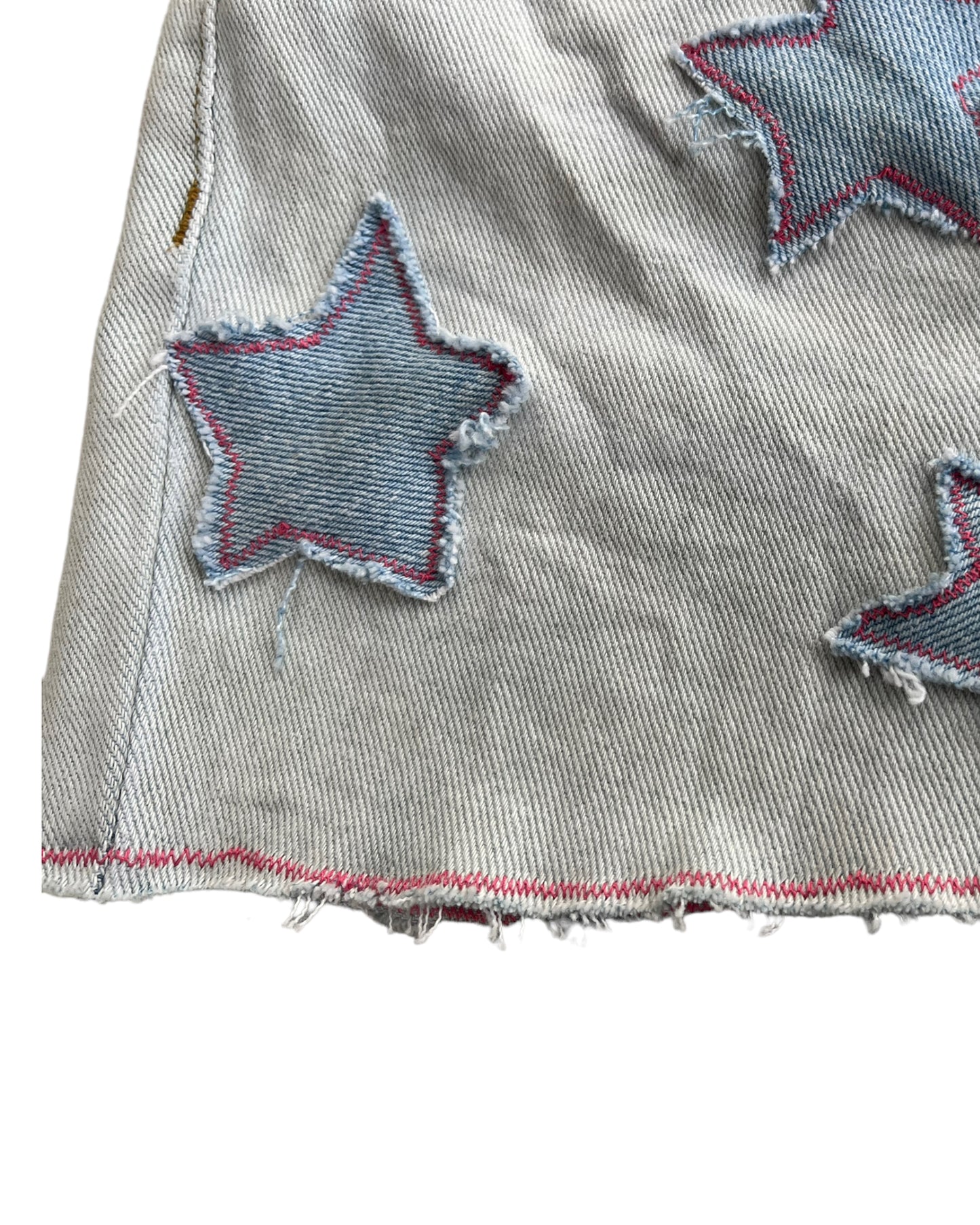 2020'S QUEEN OF DISASTER UPCYCLED DENIM SKIRT