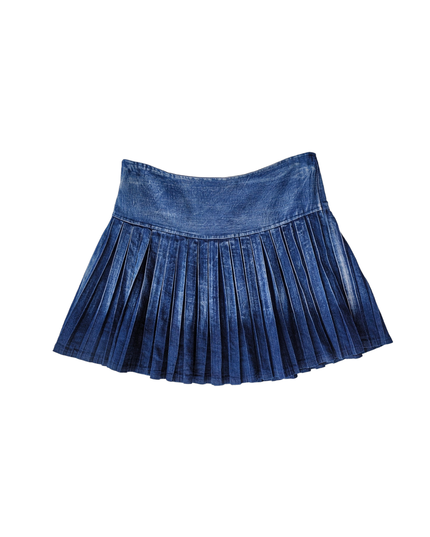 2000S DENIM PLEATED SKIRT