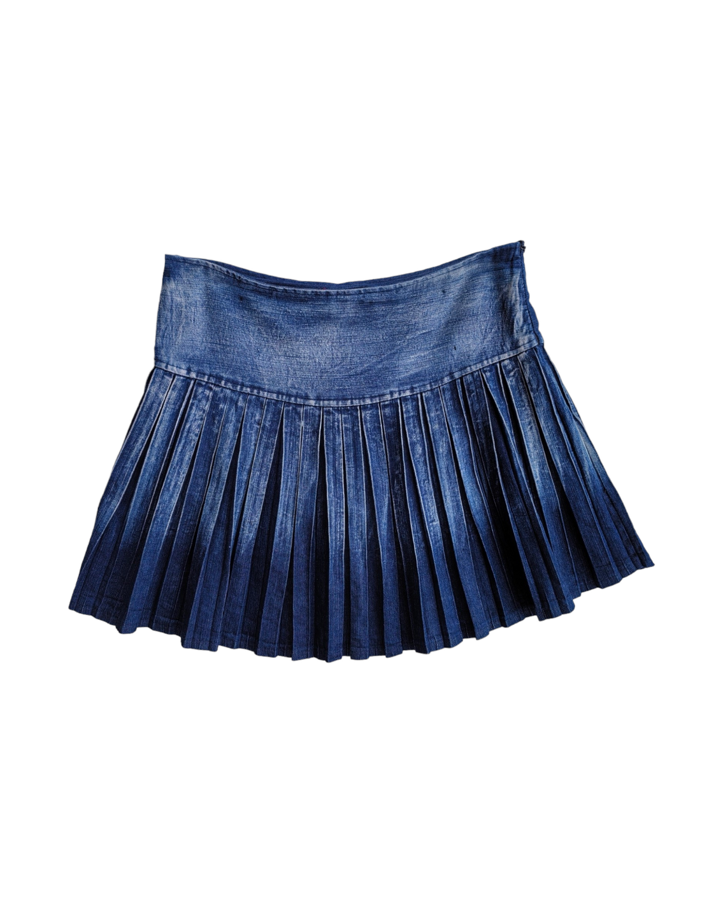 2000S DENIM PLEATED SKIRT
