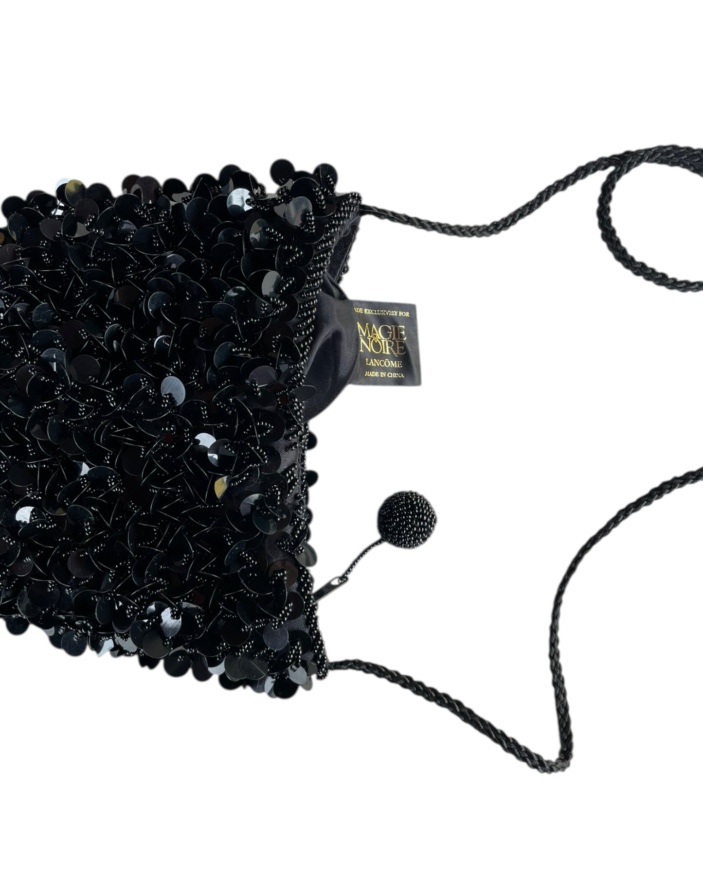 2000S LANCÔME NOIR BLACK SEQUIN BAG