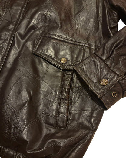 1990S BOTANY LEATHER JACKER