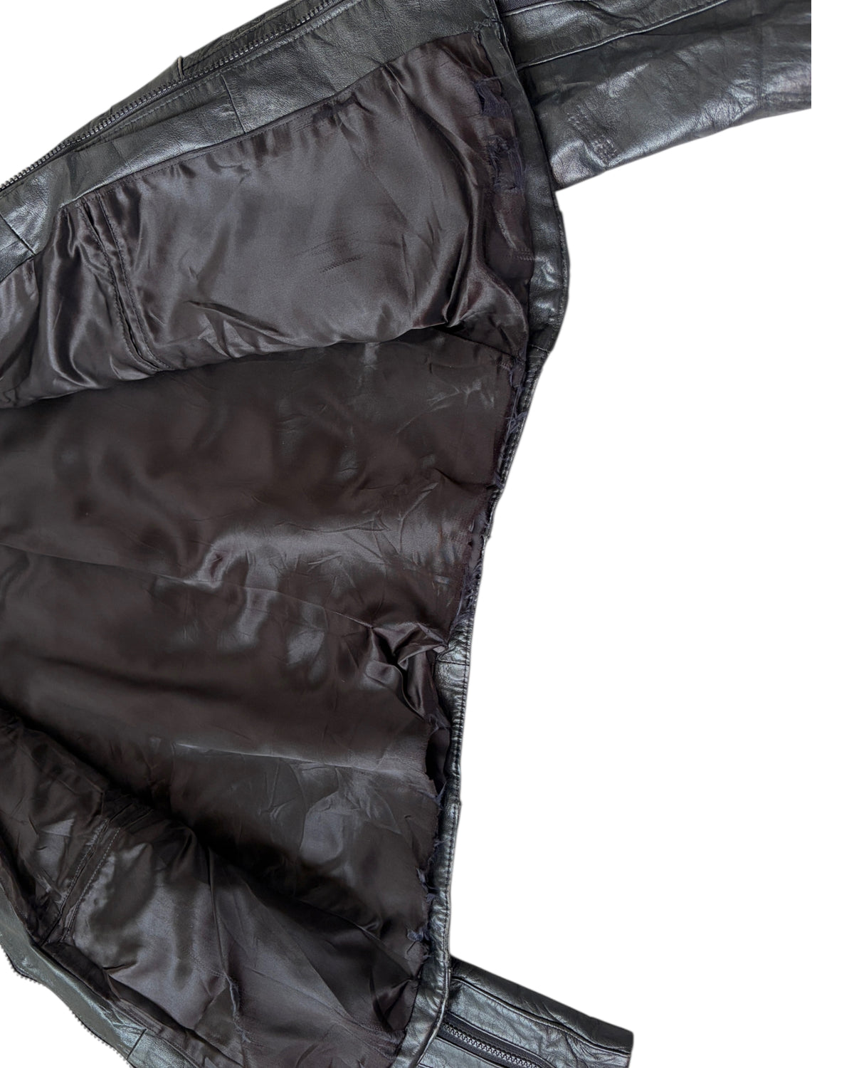 1990S ZIPPER LEATHER JACKET