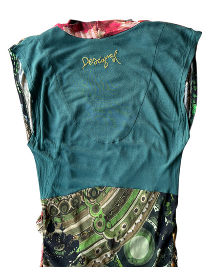 2000S DESIGUAL TROPICAL DRESS