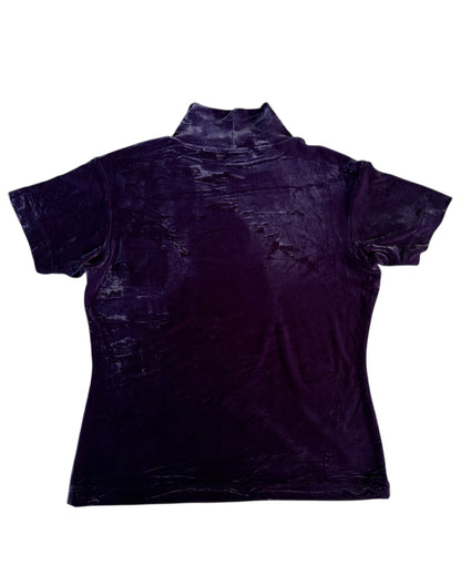 1990s MENDOCINO PURPLE VELVET TURTLENECK
