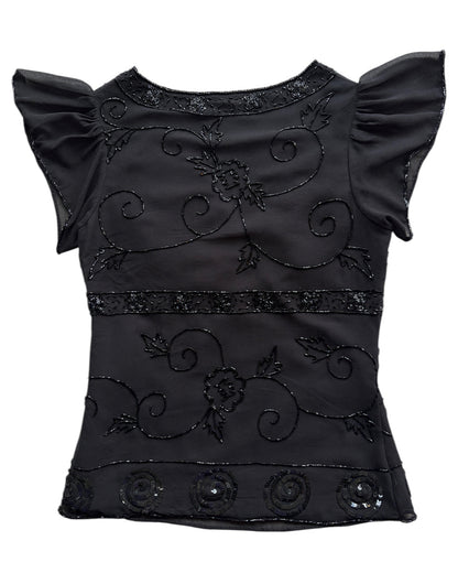 2000S MIDNIGHT GARDEN BLOUSE