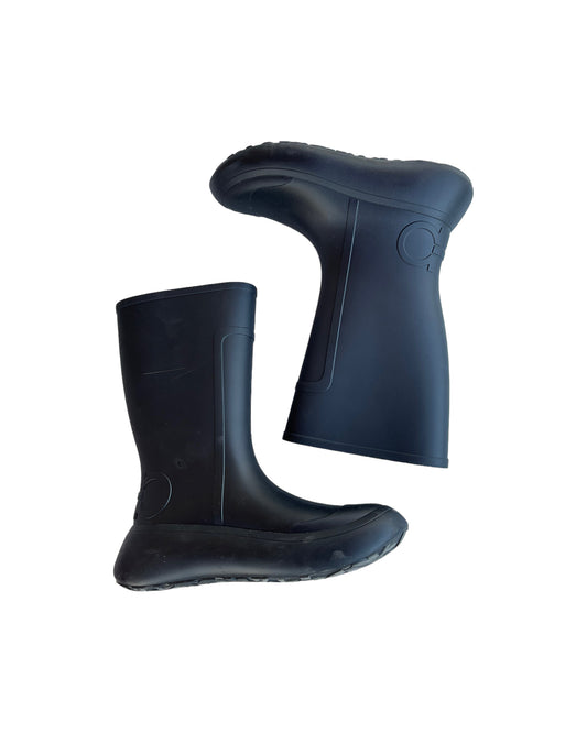 2020S FERRAGAMO BLACK RAIN BOOTS