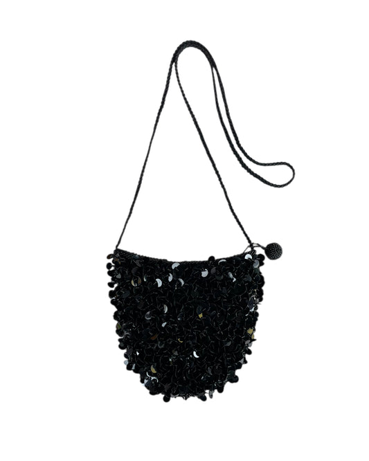 2000S LANCÔME NOIR BLACK SEQUIN BAG