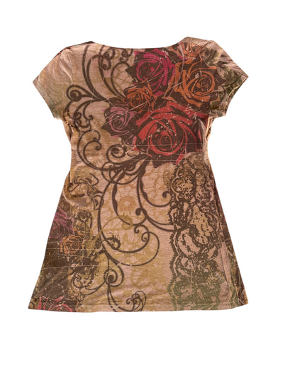 2000S FLORAL LACE TOP