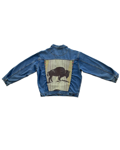 1990S TRIBAL DENIM GEAR JACKET