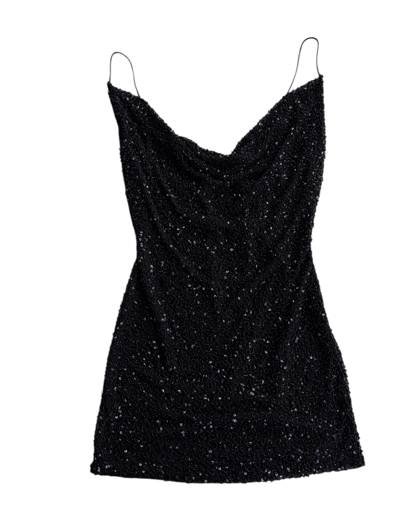2000S RETROFÊTE BLACK SEQUIN CAMISOLE
