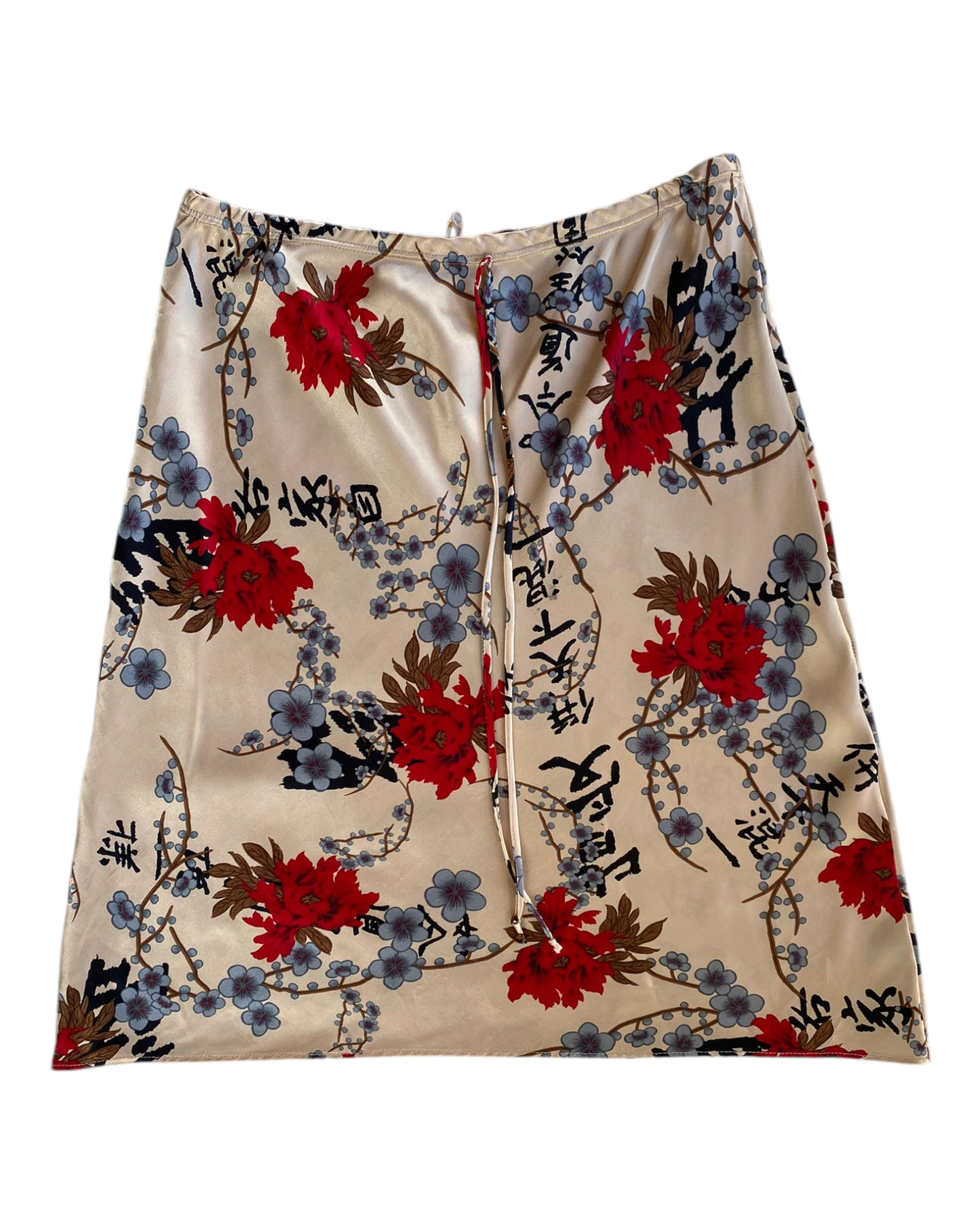 1990´S FLOWERED SILK SKIRT