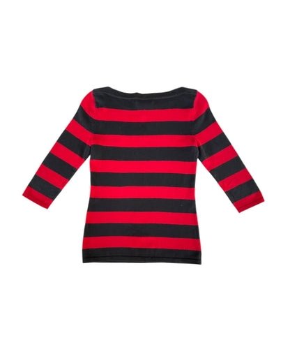 2000S LAUREN RALPH LAUREN RED BLACK STRIPED