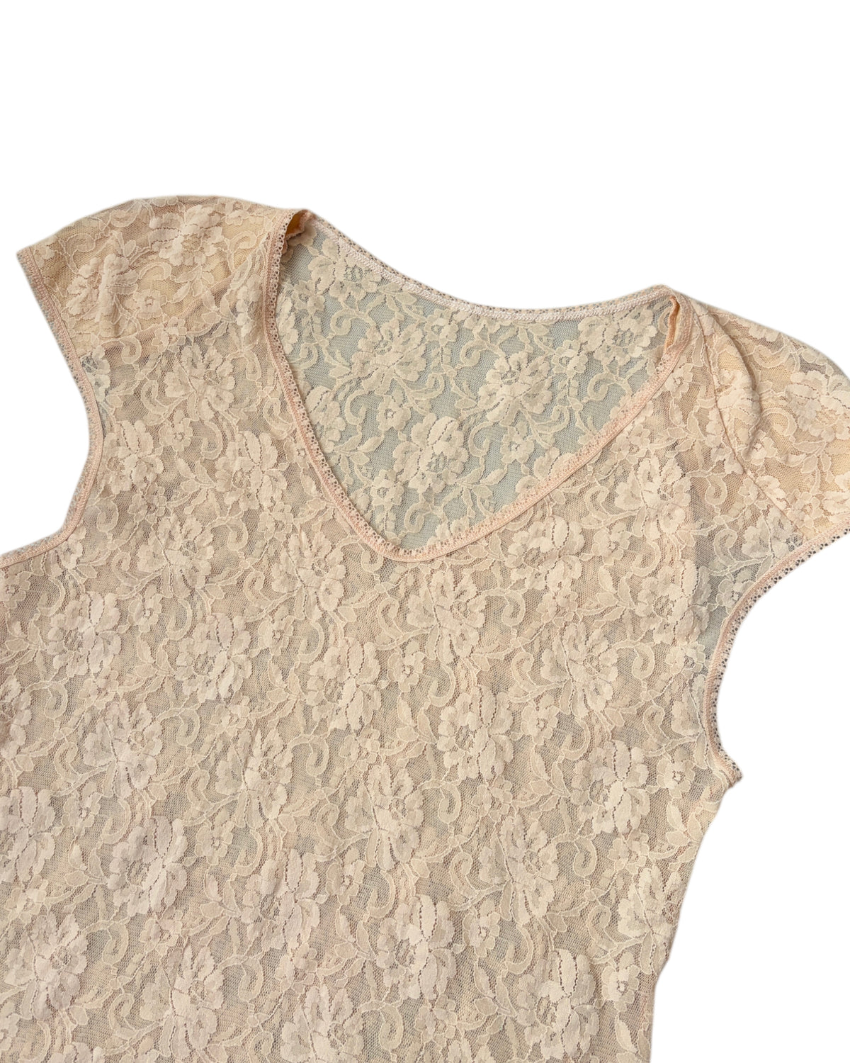 1990S FLOWERED LACE TOP