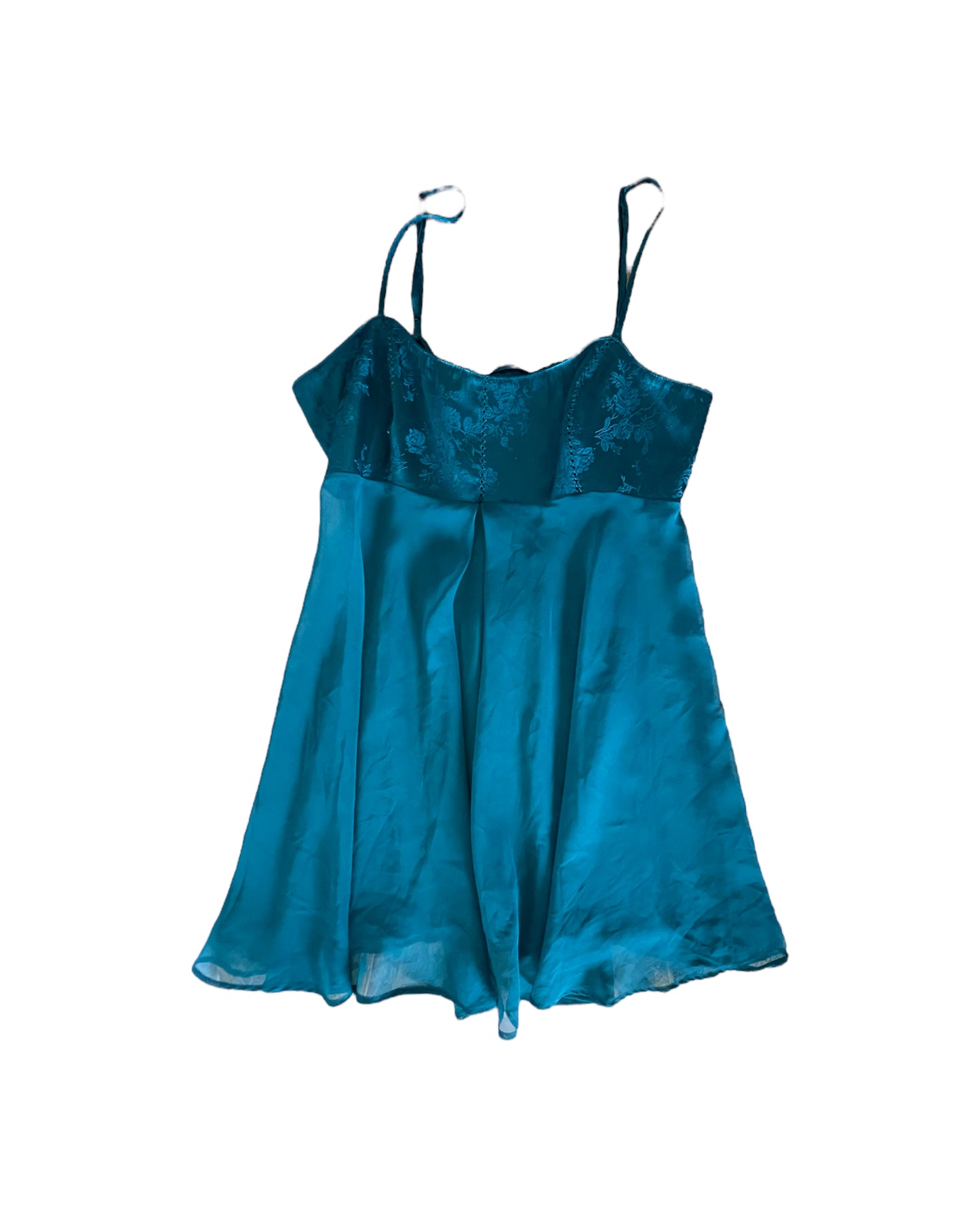 2000S VICTORIAS SECRET TEAL LACE CAMISOLE