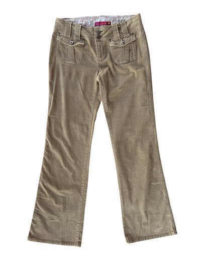 2000S SO STRETCH BEIGE CORDUROY PANTS