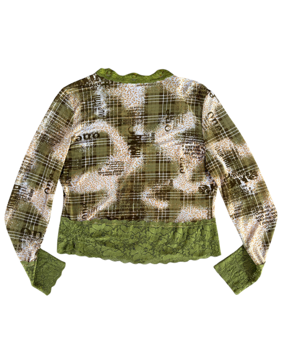 2000S JAIPUR GREEN ABSTRACT ZIP TOP