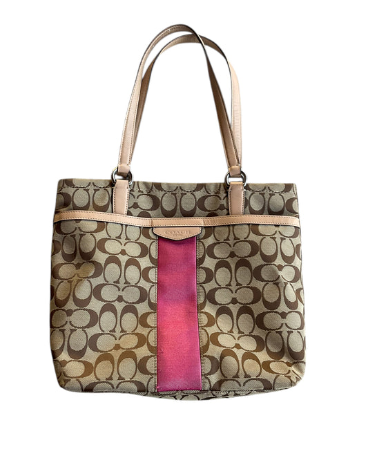 2000S COACH SIGNATURE TOTE BAG