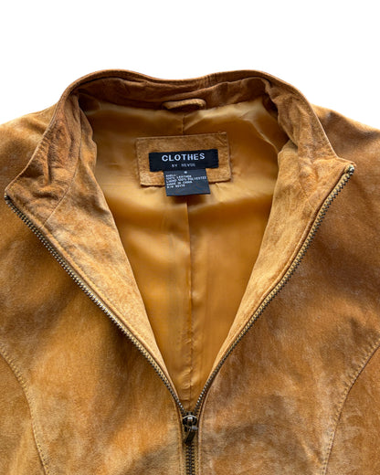1990S CLOTHES CAMELL LEATHER JACKET