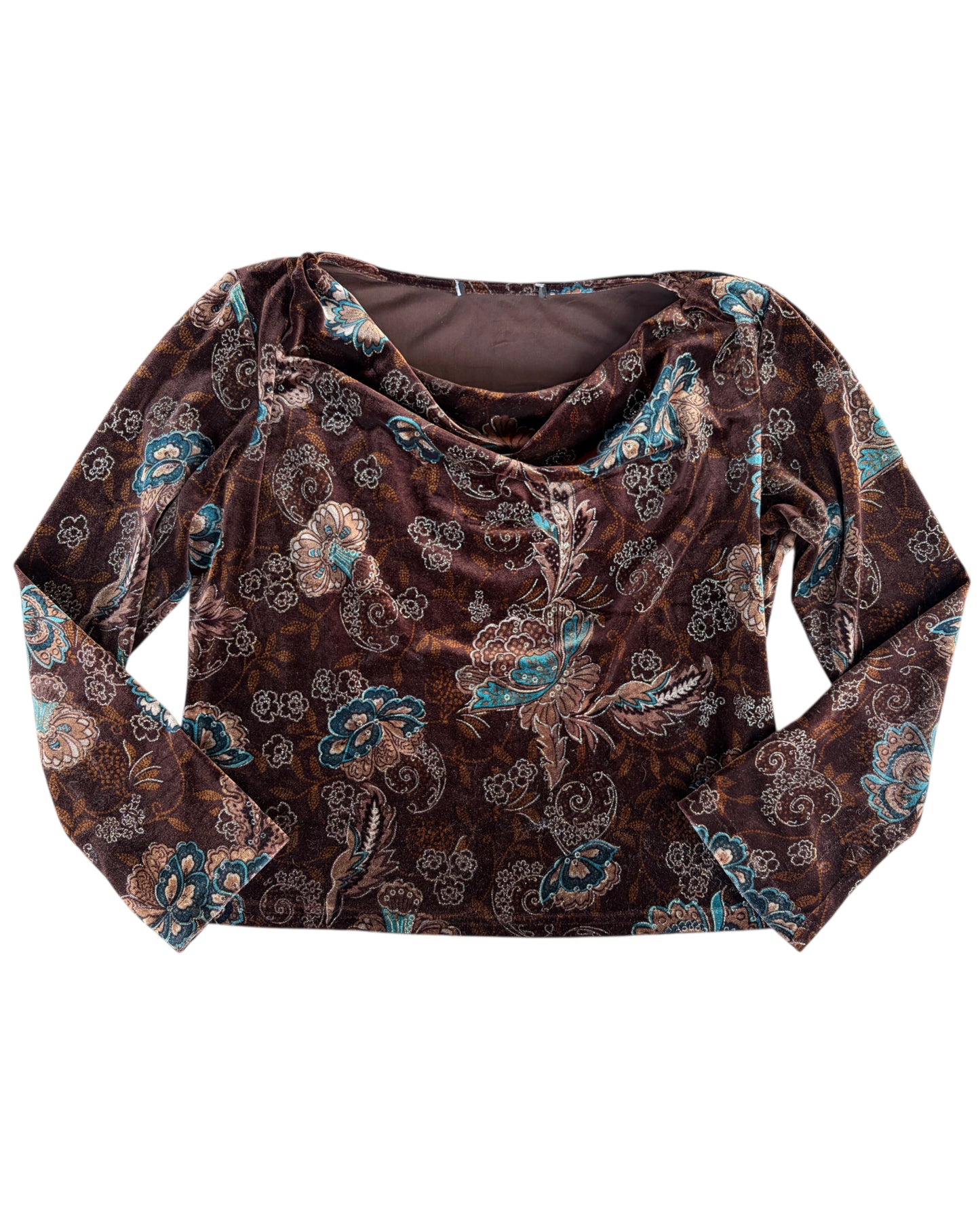 2000S DARK VELVET LONG SLEEVE TOP