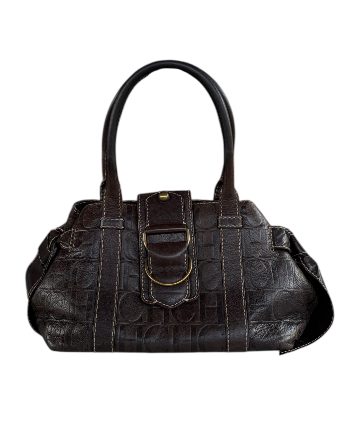 2000S CAROLINA HERRERA BROWN EMBOSSED