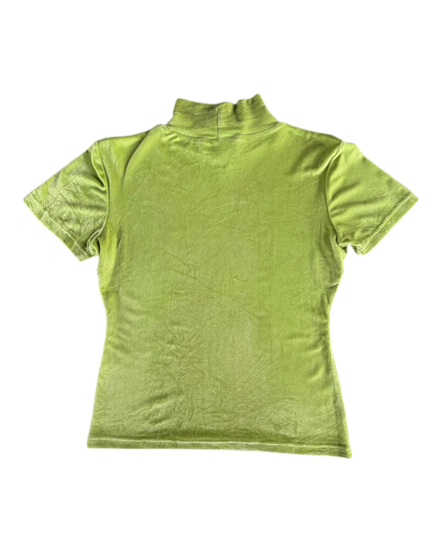 2000S EXPRESS TRICOT LIME TURTLENECK TOP