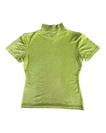 2000S EXPRESS TRICOT LIME TURTLENECK TOP
